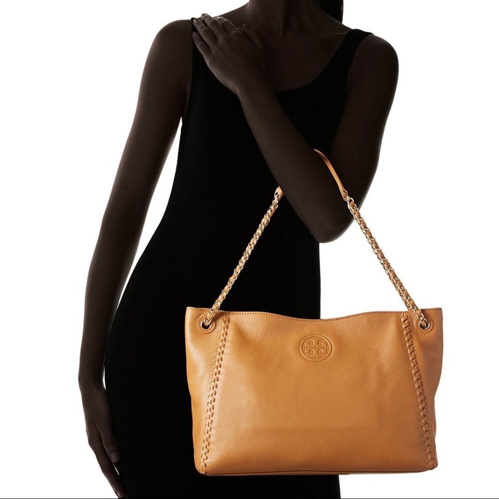 NWT Tory Burch Garnet/Red Slouchy Shoulder Tote - Picture 7 of 7